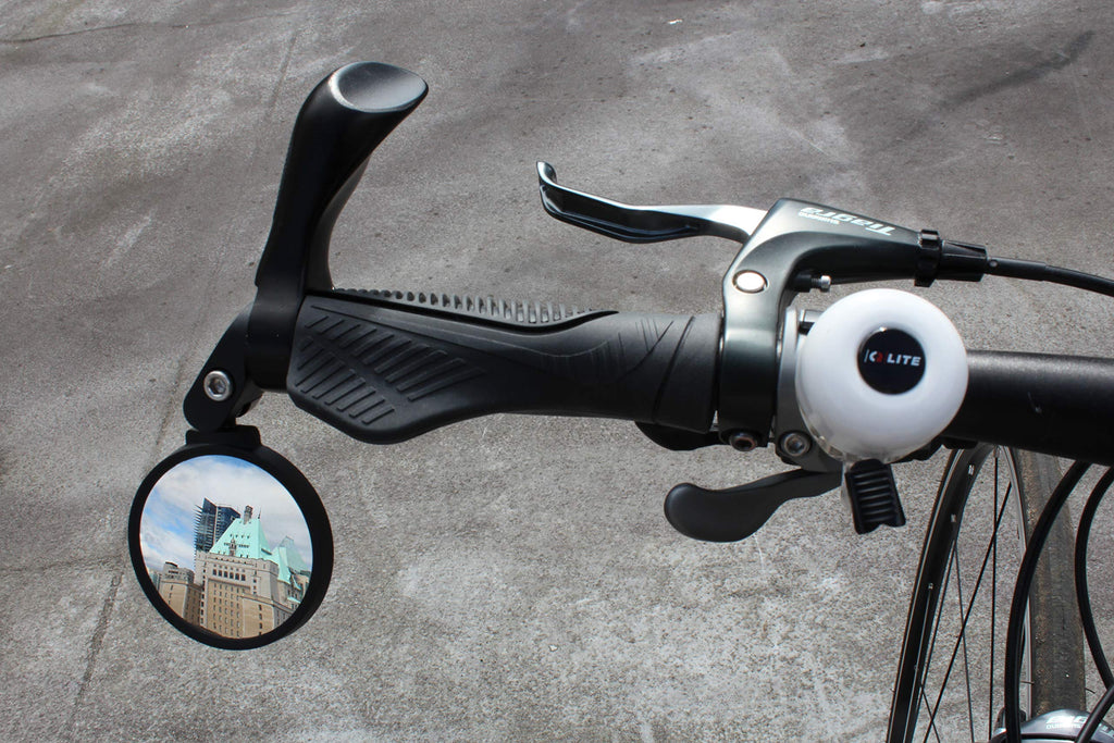 Hafny Bar End Bike / Bicycle Mirror, Stainless Steel Lens , Safe Adjustable Rearview Cycle / E-Bike Mirror, Hf-Mr083 (Black 62Mm