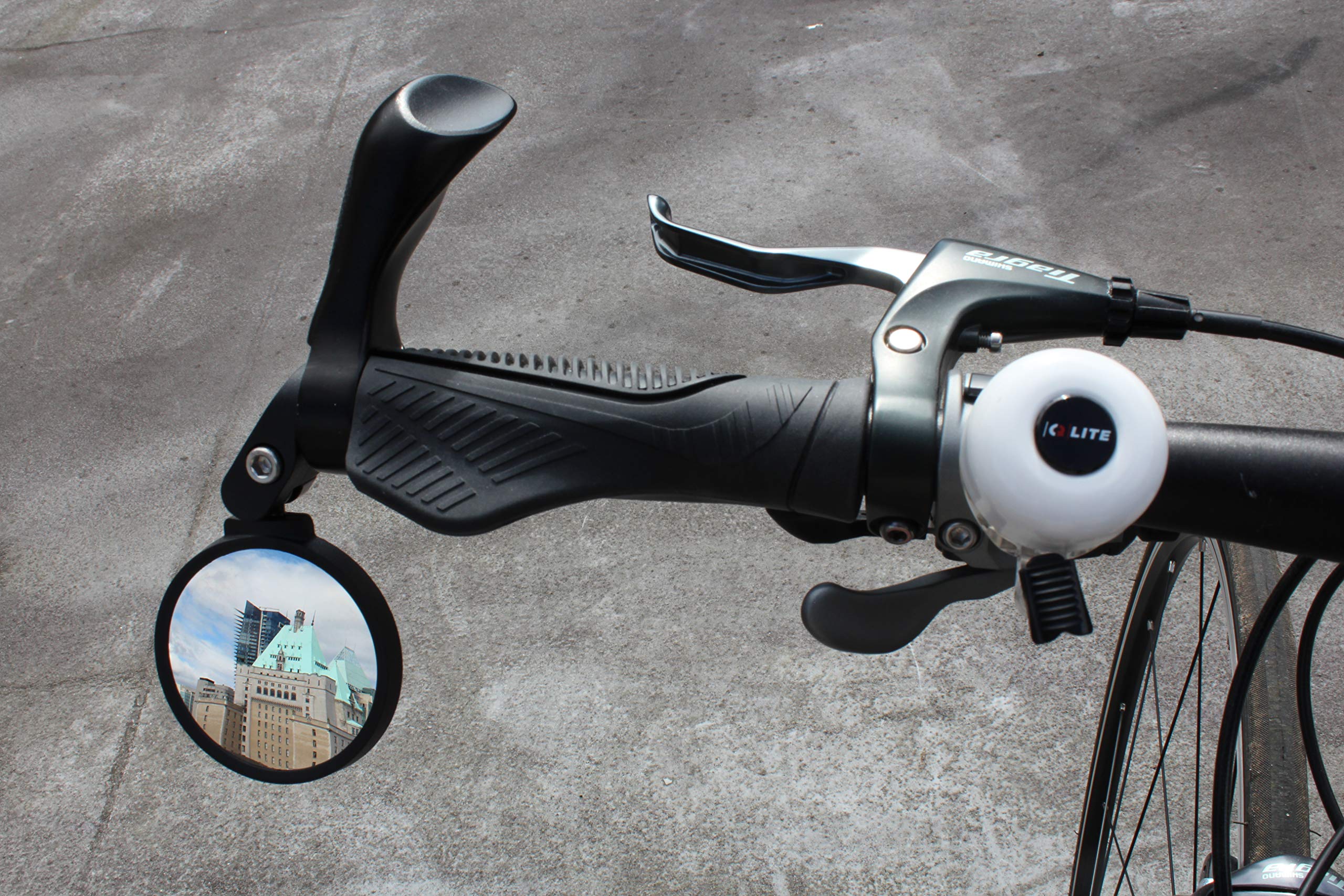 Hafny Bar End Bike / Bicycle Mirror, Stainless Steel Lens , Safe Adjustable Rearview Cycle / E-Bike Mirror, Hf-Mr083 (Black 62Mm