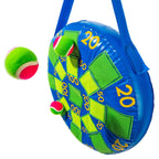 Franklin Sports Kids Tennis Ball Dartboard Game - Inflatable Dart Ball Game Set With (3) Self Stick Tennis Ball - Fun Indoor + O