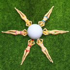 Sumind Colored Golf Tees, Funny Golf Tees, 3 Inch Golf Practice Novelty Tees, White Elephant Stocking Stuffer Gifts For Golfer F