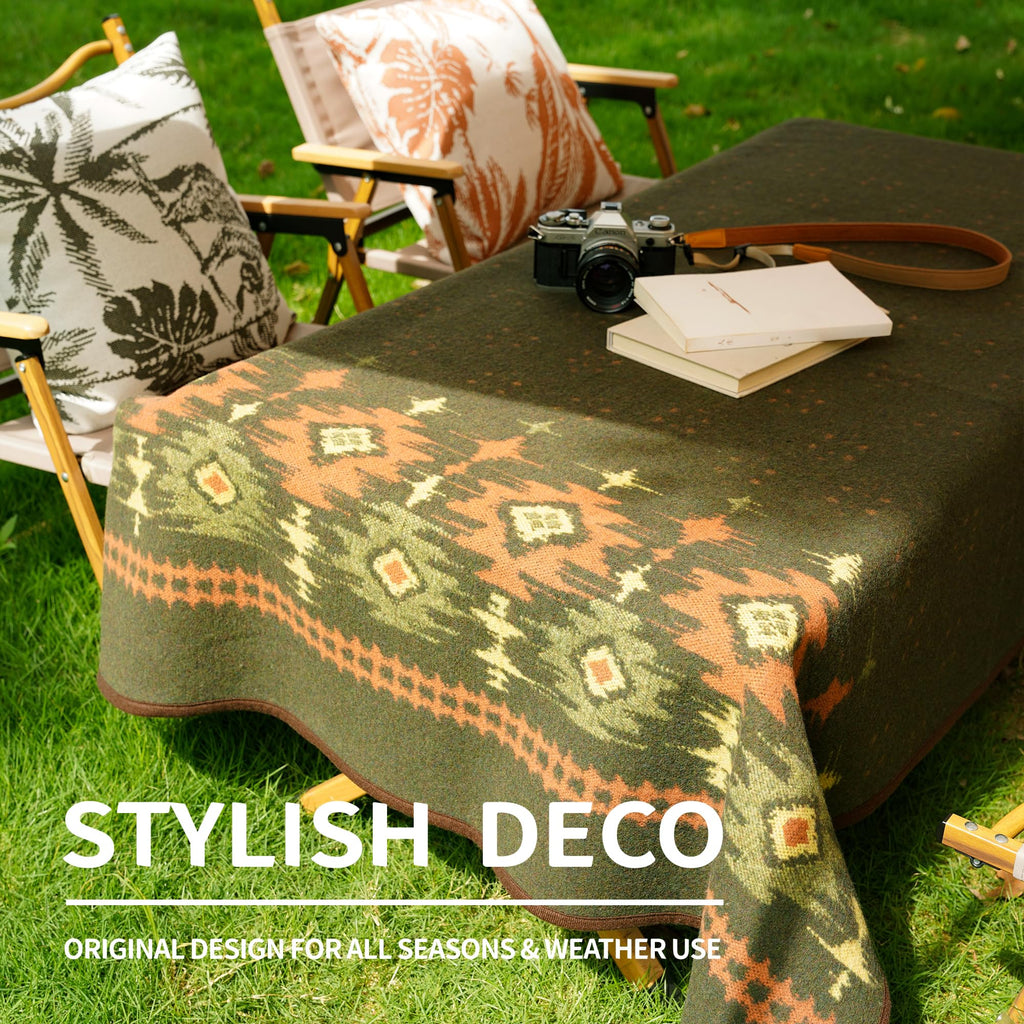 Acushla Merino Wool Blanket - Warm Thick Washable Large Bed Couch Outdoor Camping Sleeping Throw Blanket All Seasons, Myers Gree
