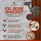 Skull Hooker Powder-Coated Steel Xxl Bone Bracket - Designed To Accommodate The Skull Plates Of Antlered And Horned Species Such