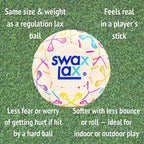 Swax Lax Lacrosse Training Ball - Indoor Outdoor Practice Less Bounce & Rebounds (1 Neon Lax Sticks)