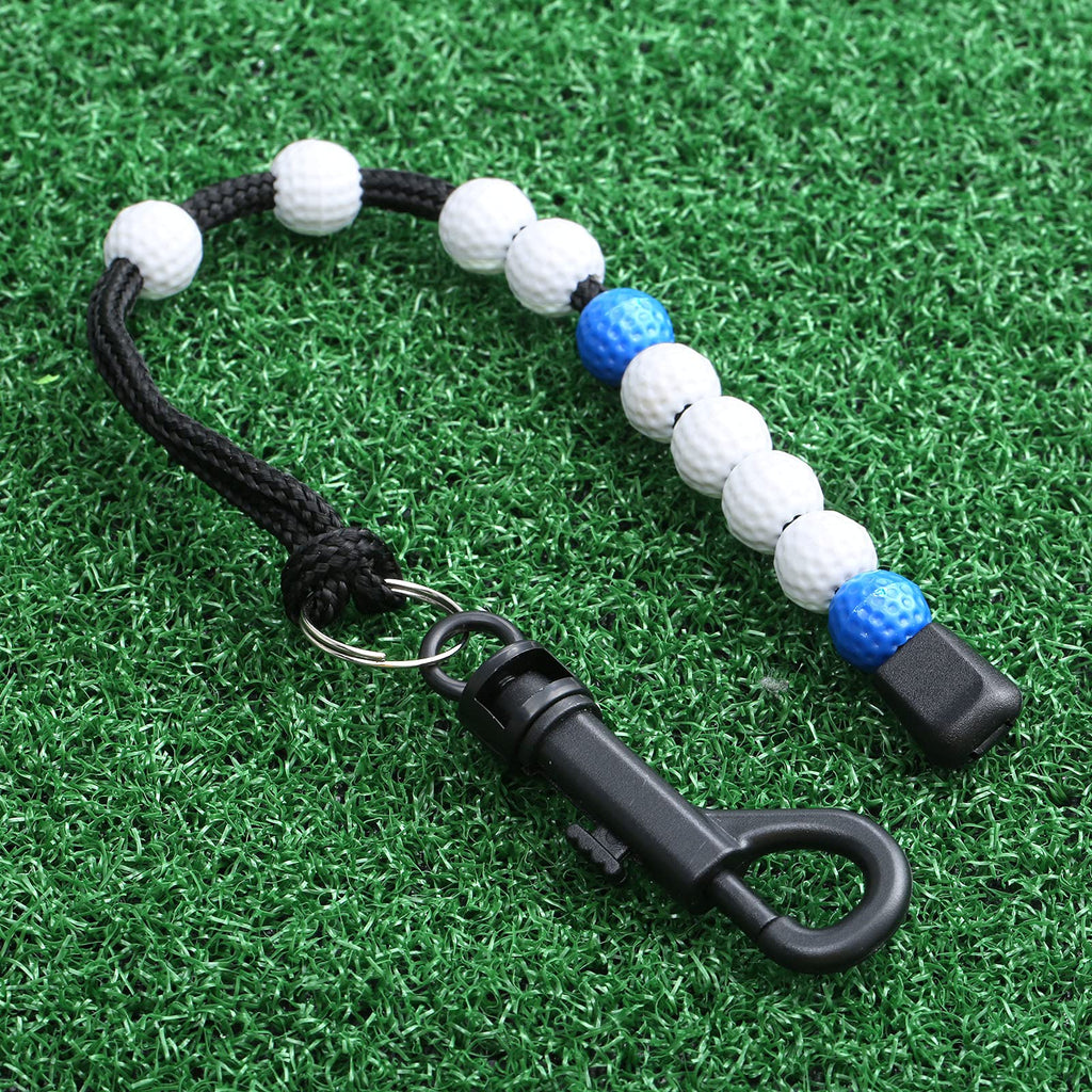 Muxsam 1 Piece Golf Beads Score Counter With Clip (Blue), Golf Stroke Score Count Keeper Putting Score Counter For Referee Caddy