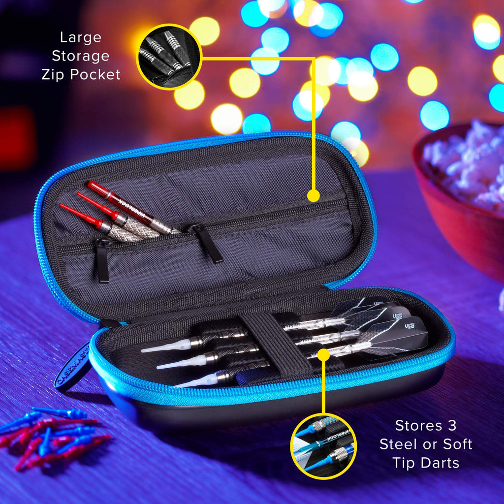 Casemaster Warden Dart Case, Blue Zipper