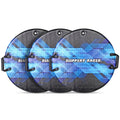 Slippery Racer Downhill Zeus Adults and Kids Foam Saucer Disc 1 Rider Snow Sled Toboggan with Handles, Midnight Hologram (3 Pack