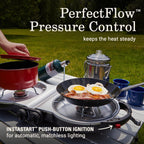 Coleman Fold N Go 2-Burner Propane Camping Stove, Portable Folding Camp Stove With Push-Button Instant Ignition, 2 Adjustable Bu