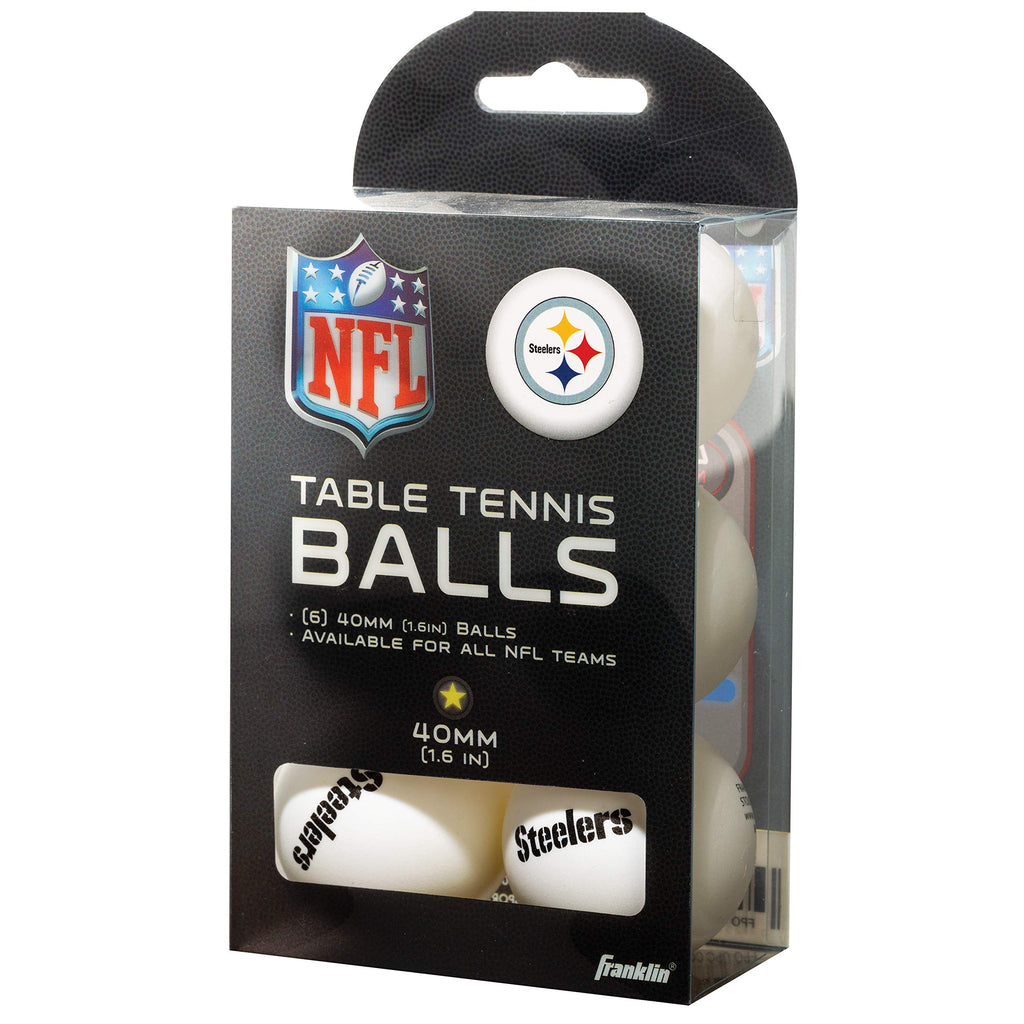 Franklin Sports Pittsburgh Steelers Table Tennis Balls - Nfl Team Table Tennis Balls - Official Team Logos And Colors - Fun Nfl