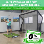 Gosports Elite Golf Practice Net With Steel Frame - Choose 10' Or 7' Size