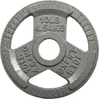 Hulkfit 2-Inch Iron Plate For Strength Training, Weightlifting, Single (10 Pounds), Silver