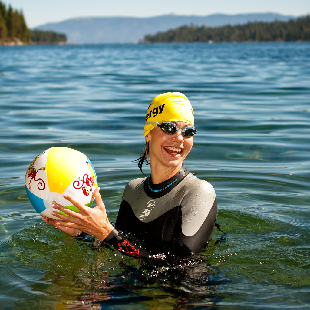 Synergy Latex Swim Caps 5-Pack (Black/Blue/Pink/White/Yellow 5-Pack)