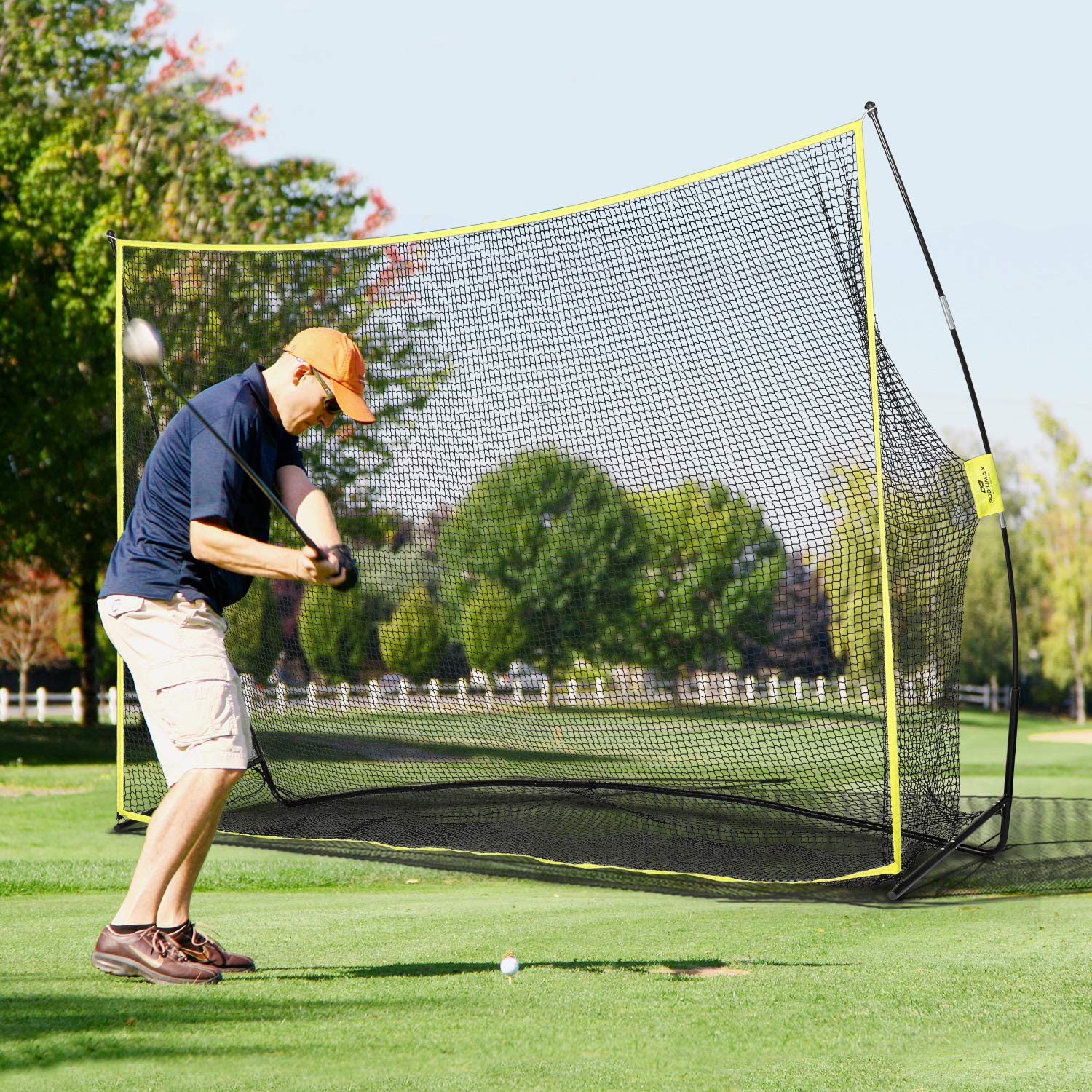 Podiumax 10X7Ft Golf Hitting Net  Driving Range For Backyard & Indoor  Also Suitable For Soccer, Baseball, Softball Practice Wit