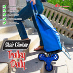 Dbest Products Stair Climber Trolley Dolly Folding Grocery Cart 3 Wheels Heavy Duty Shopping Hand Truck Made For Condos Apartmen