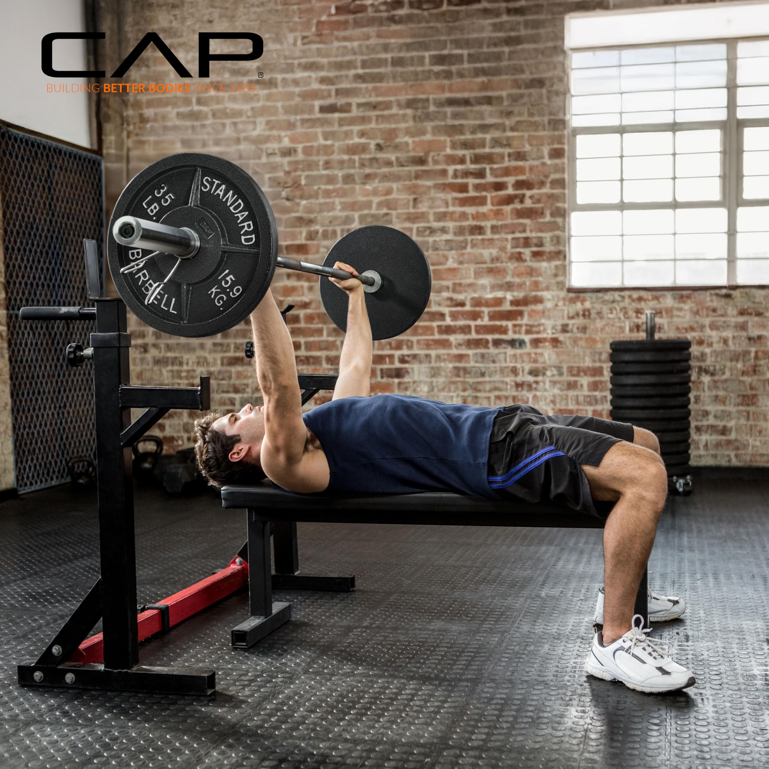 CAP Barbell 6-Foot Olympic 2-Inch Barbell | Olympic Weightlifting Bar for Squats, Deadlifts, Bench Press, Rows, and Curls