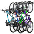 Raxgo Garage Bike Rack, Wall Mounted Bicycle Storage Hanger, 6 Adjustable Hooks Universal For Indoor & Home Use