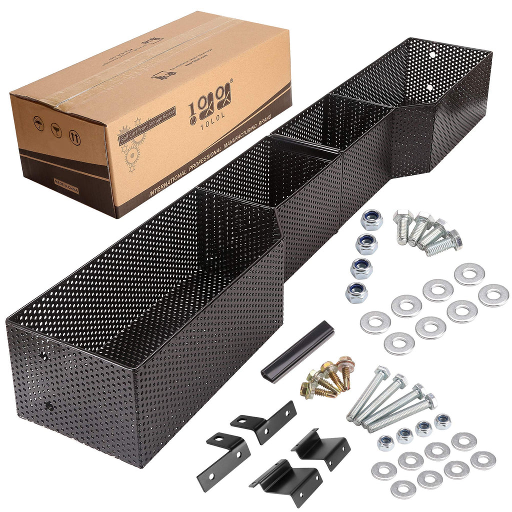 10L0L Golf Cart Front Inner Dash Storage Basket/Tray Organizer For Ezgo Txt/Rxv, Strong Heavy Steel Basket & Larger Compartments