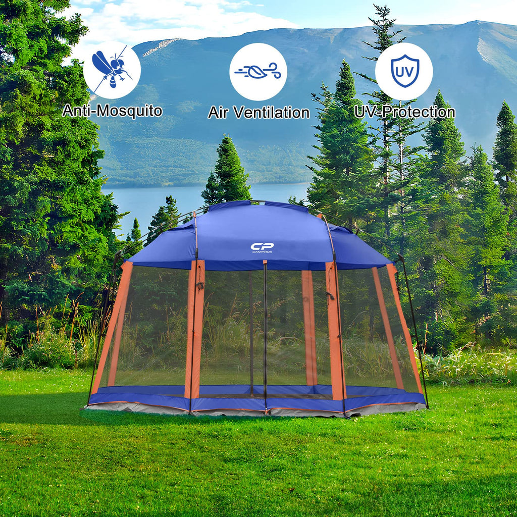 Campros Cp Screen House 13 X 13 Ft Screened Mesh Net Wall Canopy Tent Screen Shelter Gazebos For Patios Outdoor Camping Activiti