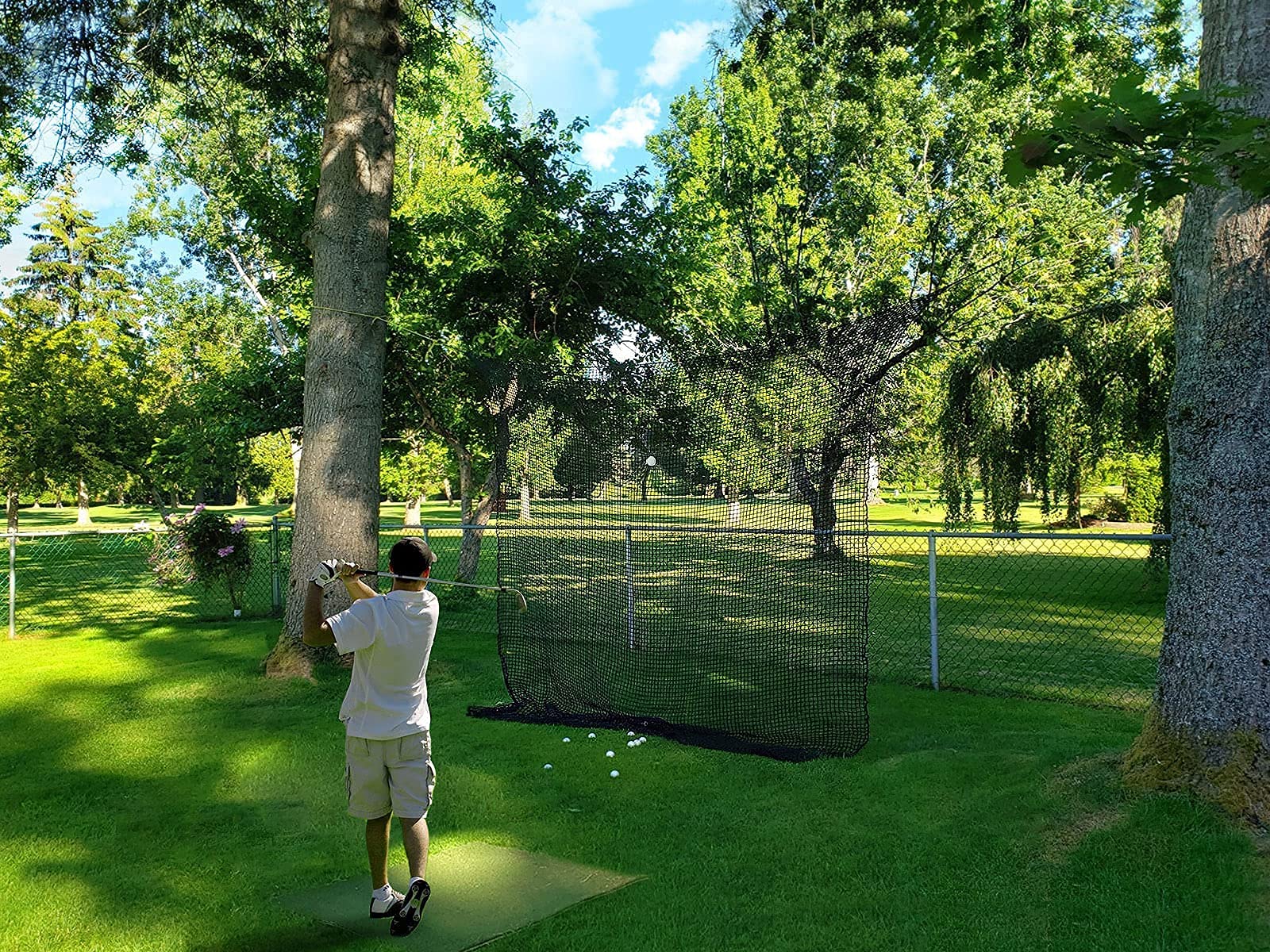 Iuzeai 10X20Ft Golf Netting High Impact Golf Practice Net(Net Only), Golf Sports Netting Barrier Nets, Heavy Duty Nylon Netting