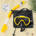 Snorkel Set, Zipoute Snorkel Dry Top Snorkeling Gear For Adults, Panoramic Anti-Leak And Anti-Fog Tempered Glass Lens, Adults Ad