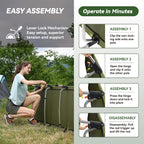 Marchway Lightweight Folding Tent Camping Cot Bed With Lever Lock, Easy Setup Portable Compact For Outdoor Travel, Hunting, Hiki