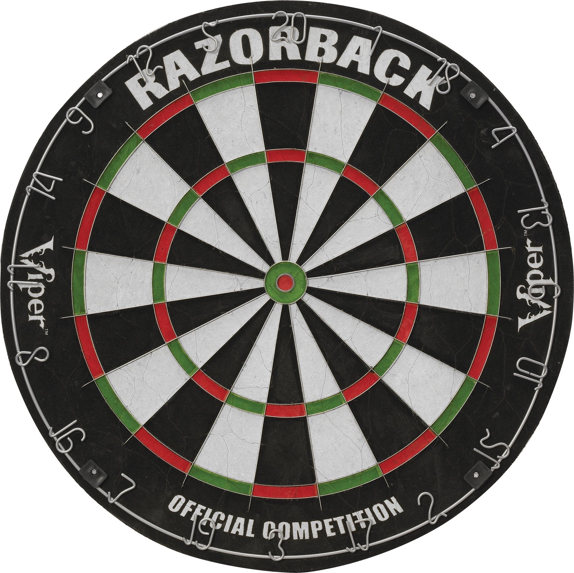 Viper Razorback Wdf Accredited, Official Competition Bristle Steel Tip Dartboard Set W/ Staple-Free Razor Thin Spider Wire Self-