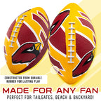 Franklin Sports Nfl Arizona Cardinals Football - Youth Football - Mini 8.5'' Rubber Ball - Perfect For Kids - Team Logos And Col