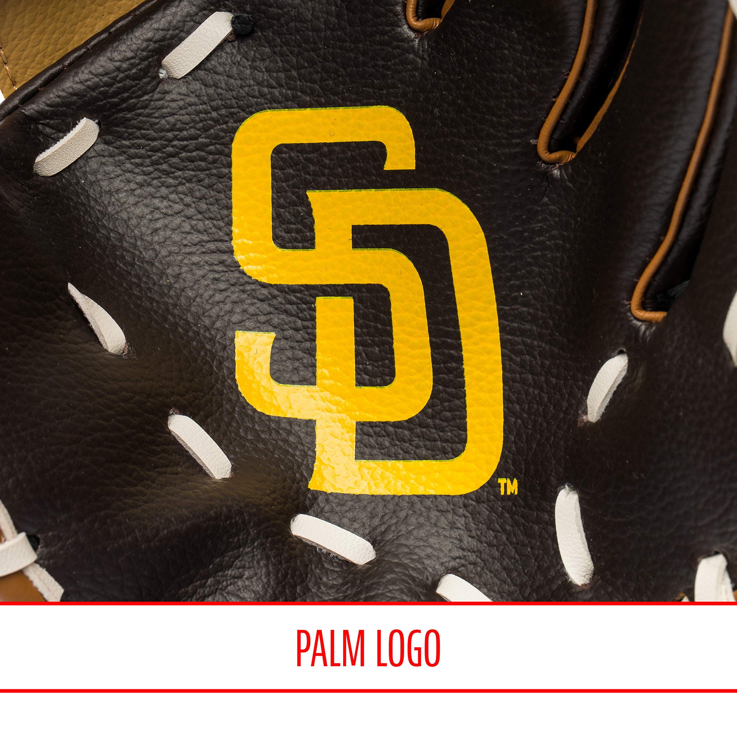 Franklin Sports Mlb Youth Teeball Glove + Foam Ball Set - Kids San Diego Padres Baseball + Teeball Mitt And Ball - Perfect First