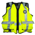 MUSTANG SURVIVAL - ANSI Industrial Mesh Vest (Fluorescent Green - XL) - ANSI 107-2004 Class 1 Compliant, USCG Approved, 50 mph D