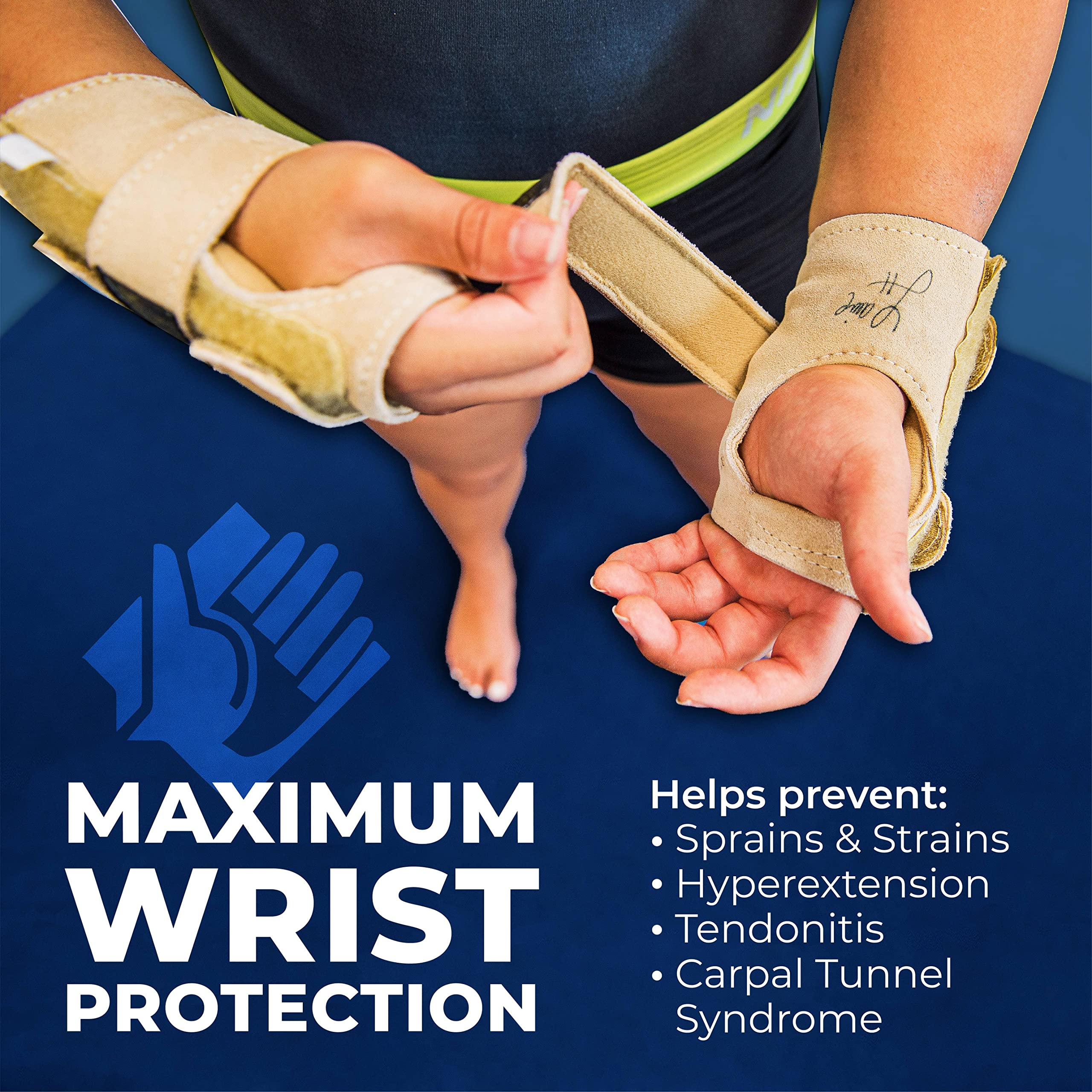 Tiger Paw Authentic Gymnastics Wrist Supports (Sold In Pairs) - Original Competition-Grade Gymnastics Wrist Guards, Wrist Suppor