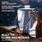Coletti Butte Camping Coffee Pot - Campfire Coffee Pot - Stainless Steel Coffee Maker For Outdoors Or Stovetop (14 Cup)