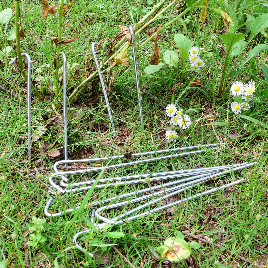 9 Inch Tent Stake Yard Inflatable Stakes Metal Tent Pegs Heavy Duty Ground Stake Fence Hooks Camping Spikes For Canopies, Tarp A