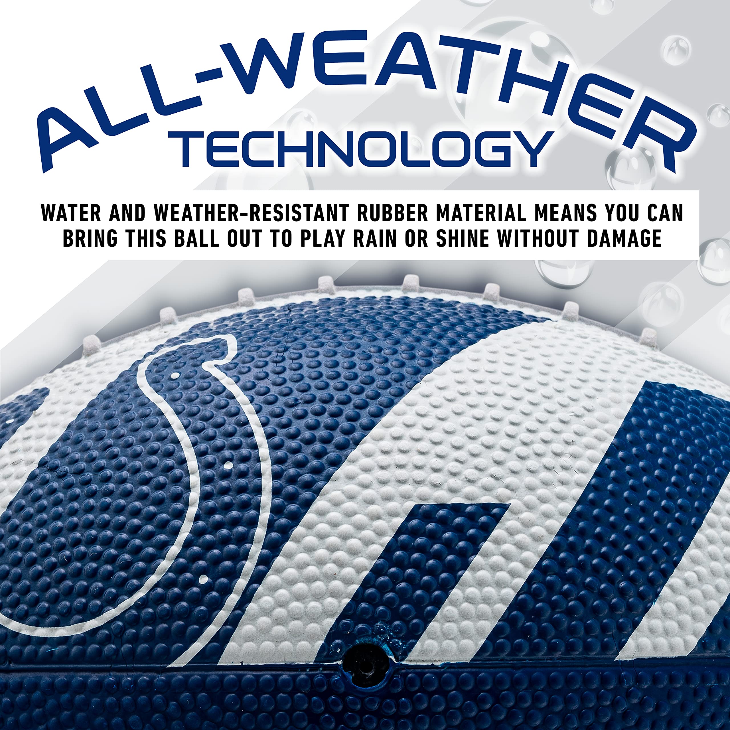 Franklin Sports Nfl Indianapolis Colts Football - Youth Football - Mini 8.5'' Rubber Ball - Perfect For Kids - Team Logos And Co
