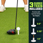 Gosports Golf Hitting Mat Artificial Turf Mat For Indoor/Outdoor Practice Includes 3 Rubber Tees - Standard, Pro, Or Elite