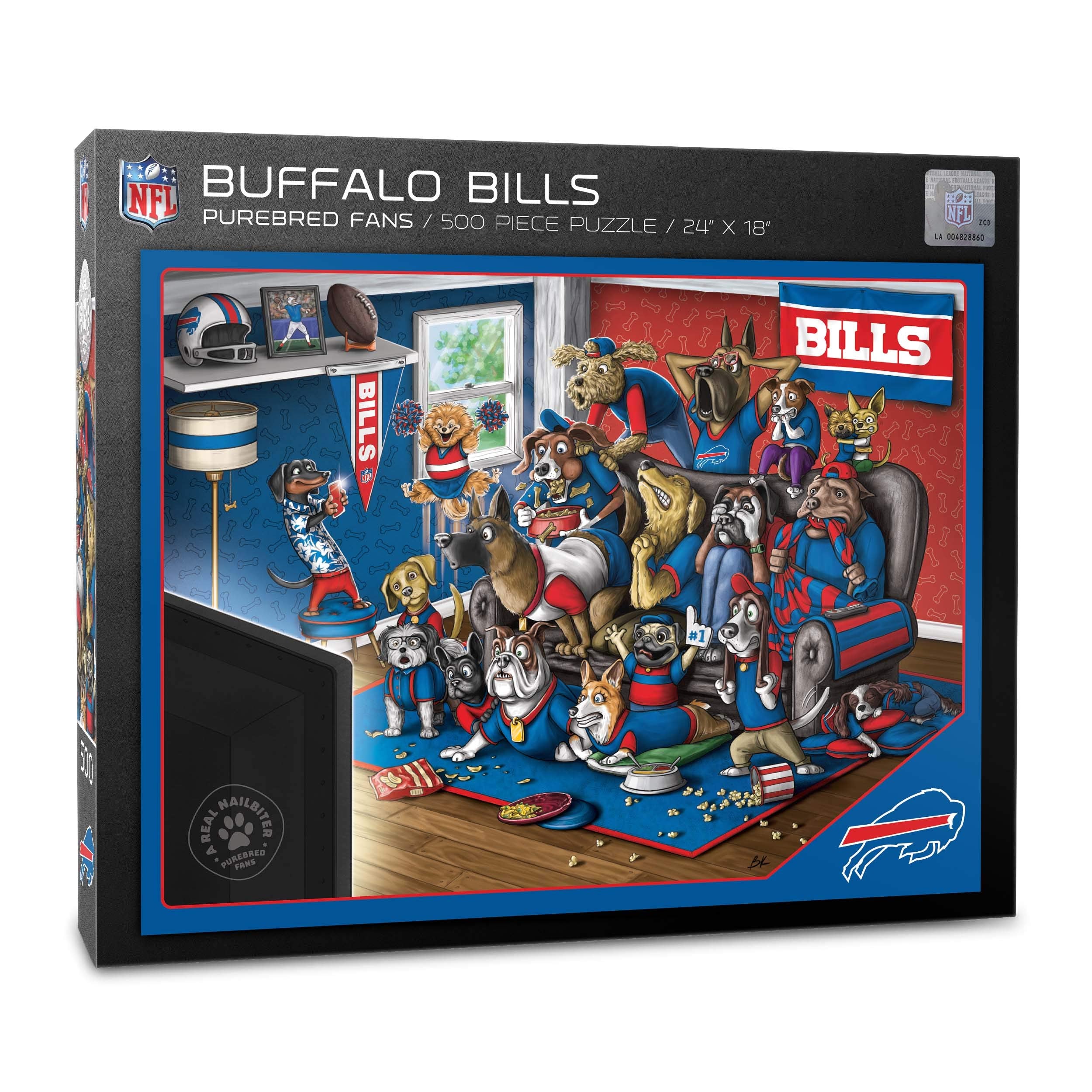 YouTheFan NFL Buffalo Bills Purebred Fans 500pc Puzzle - A Real Nailbiter