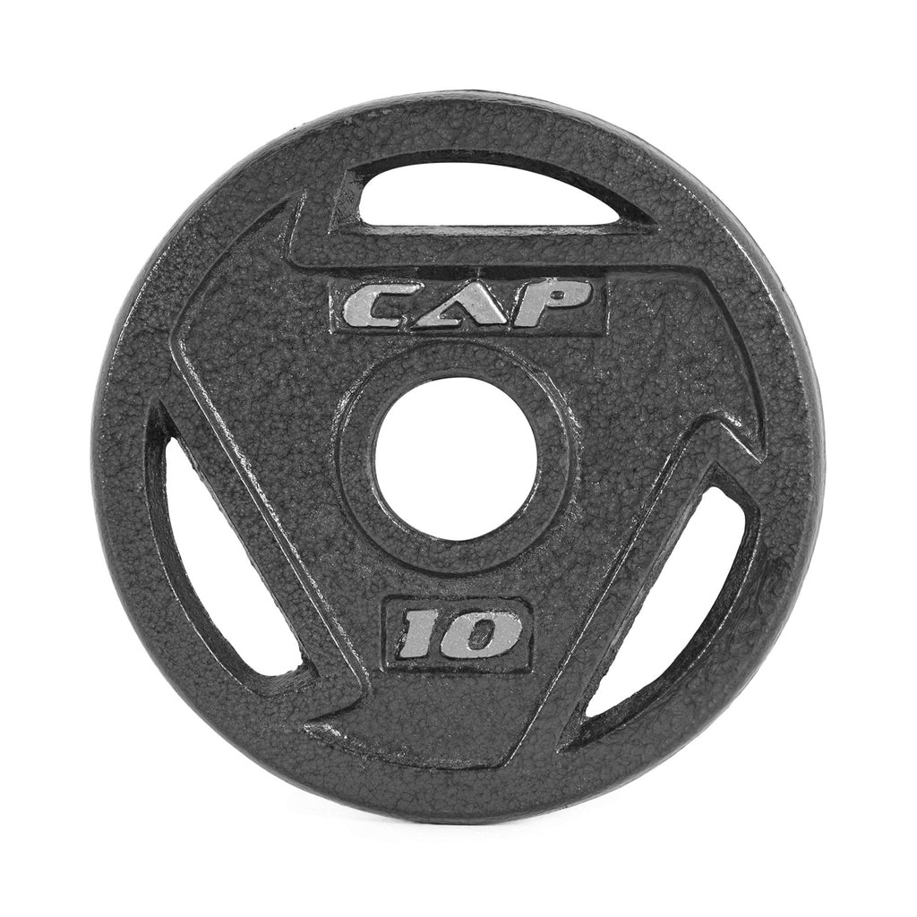 Cap Barbell 2-Inch Olympic Grip Weight Plate, 10 Lb, Set Of 4,Black