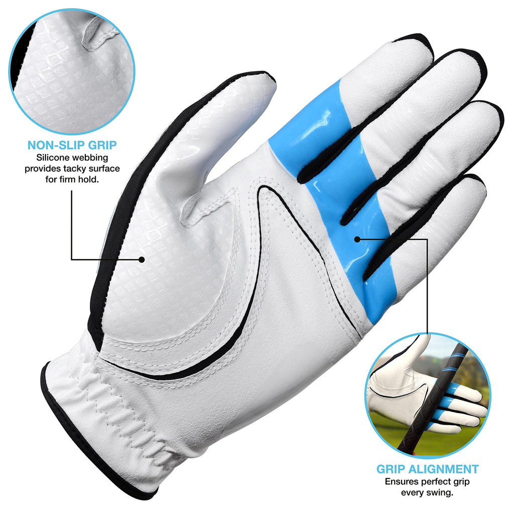 Me And My Golf True Grip Training Golf Glove - Perfect Grip Every Swing (Medium-Large, Left Hand (For Right-Handed Golfers))