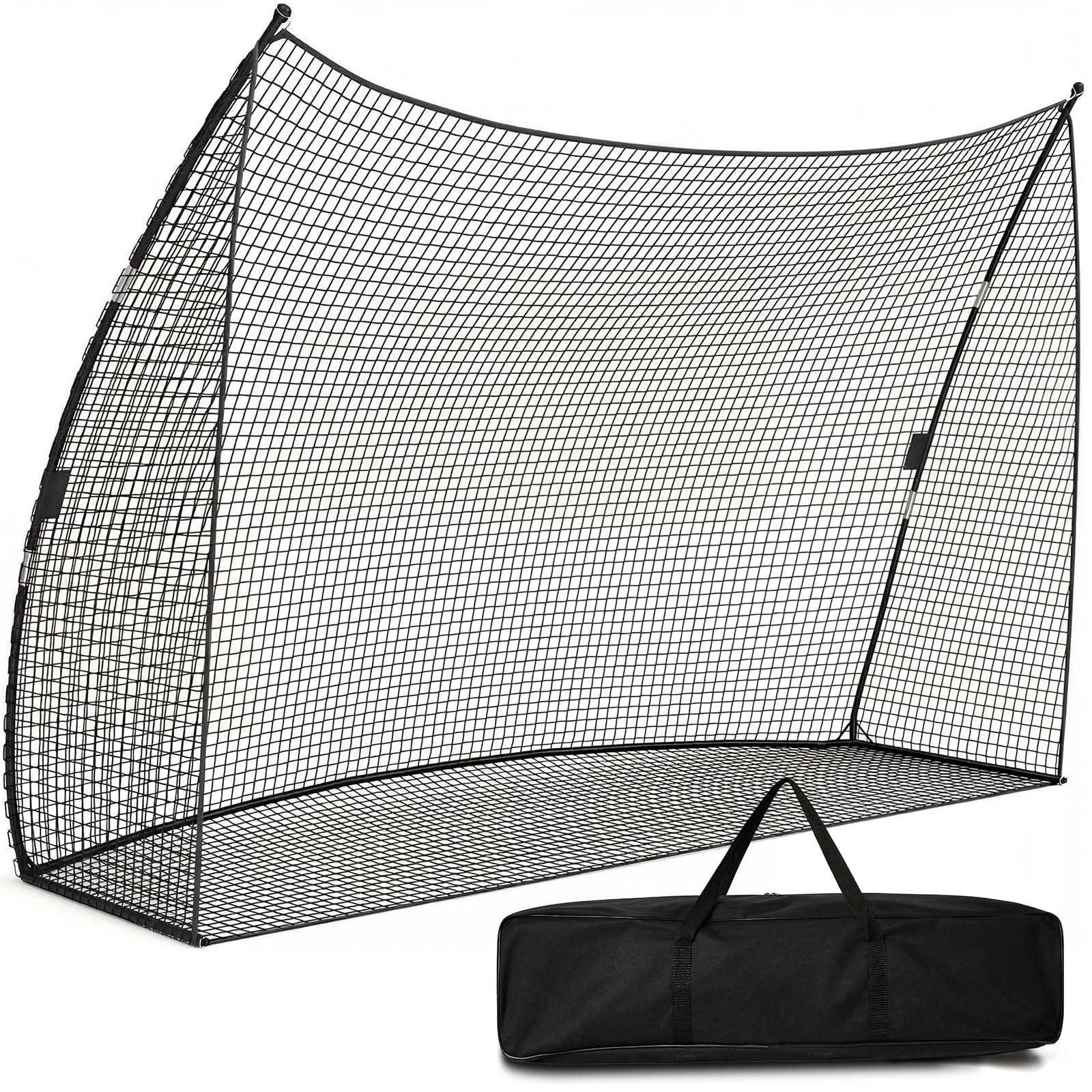 Golf Practice Net 10x7 FT, Heavy Duty & Easy Quick Setup with Sturdy Frame, Portable Hitting Net with Carry Bag for Backyard Ind