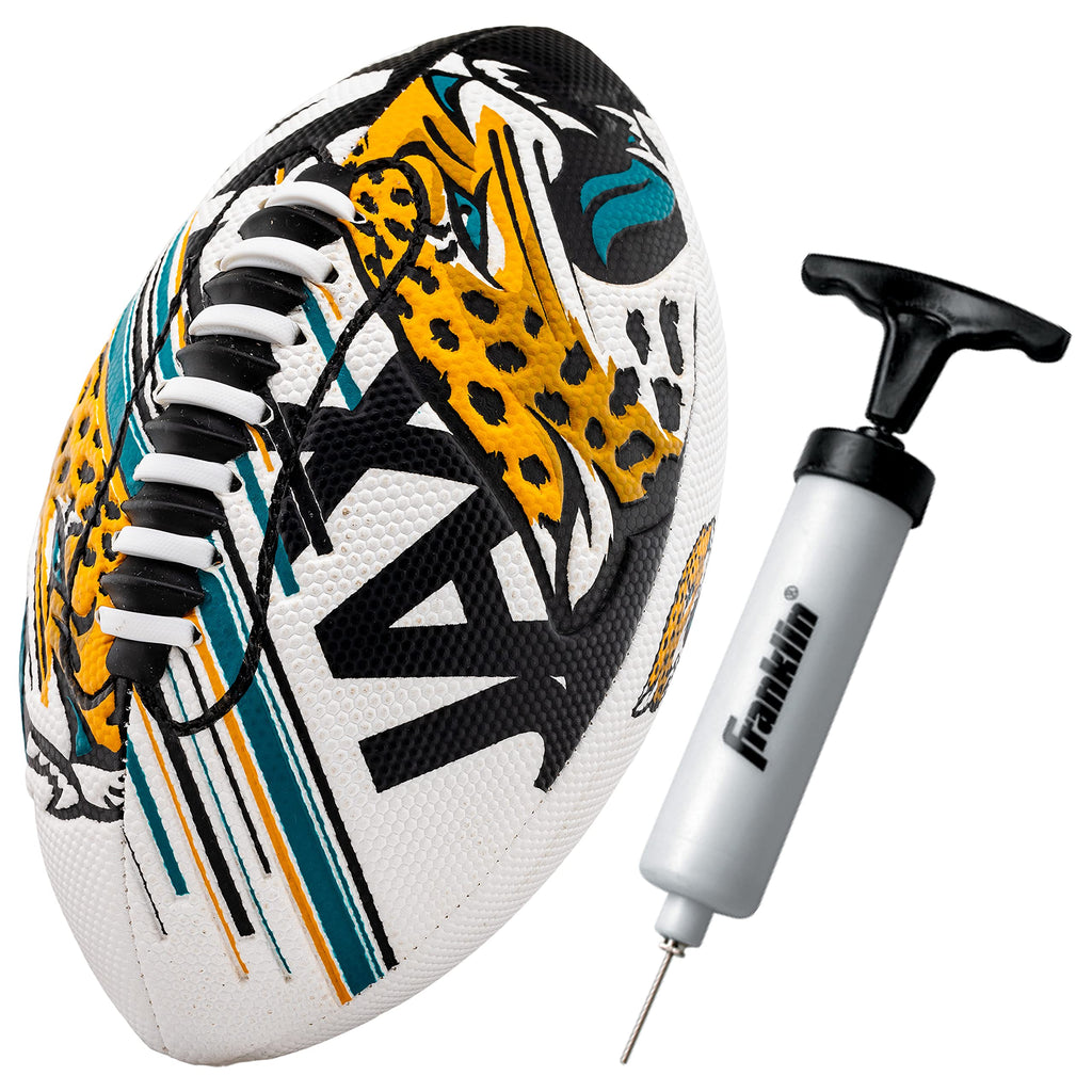 Franklin Sports Nfl Jacksonville Jaguars Football - Youth Mini Football - 8.5'' Junior Size Ball - Spacelace Easy Grip Texture-