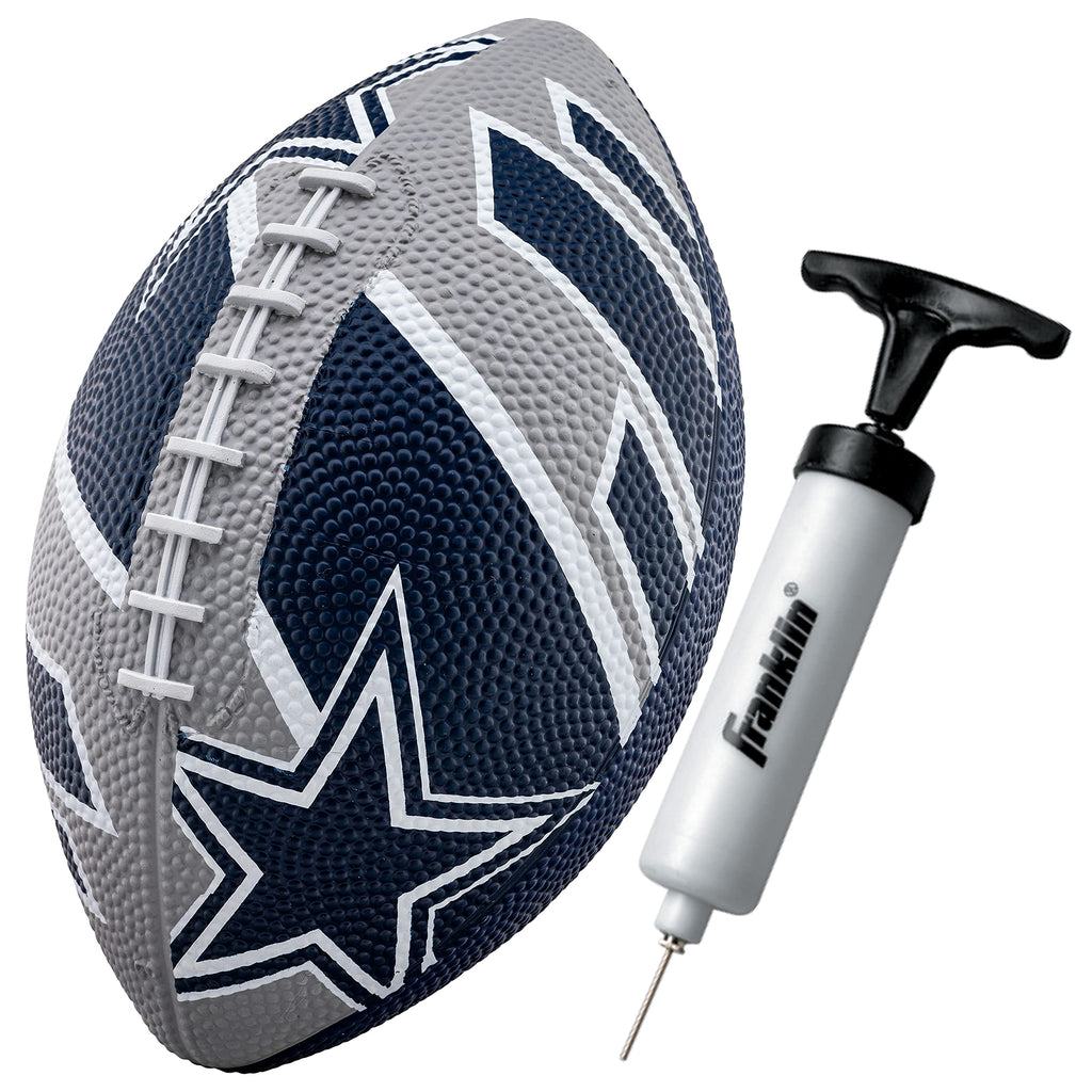 Franklin Sports Nfl Dallas Cowboys Football - Youth Football - Mini 8.5'' Rubber Football - Perfect For Kids - Team Logos And Co