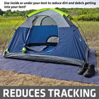 Drymate Tent Carpet Mat, Protective Waterproof Liner Keeps You Warm & Dry, Camping Floor Rug Accessory (74'' X 84''), Durable, L