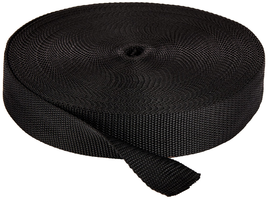 Strapworks Heavyweight Polypropylene Webbing - Heavy Duty Poly Strapping For Outdoor Diy Gear Repair, 3/4 Inch X 10 Yards, Black