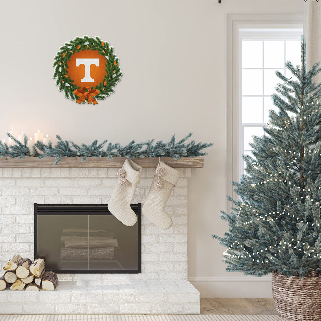 Rico Industries Ncaa Tennessee Volunteers Wreath Shape Cut Pennant - Home And Living Room D  Cor - Soft Felt Ez To Hang, 18X0.10