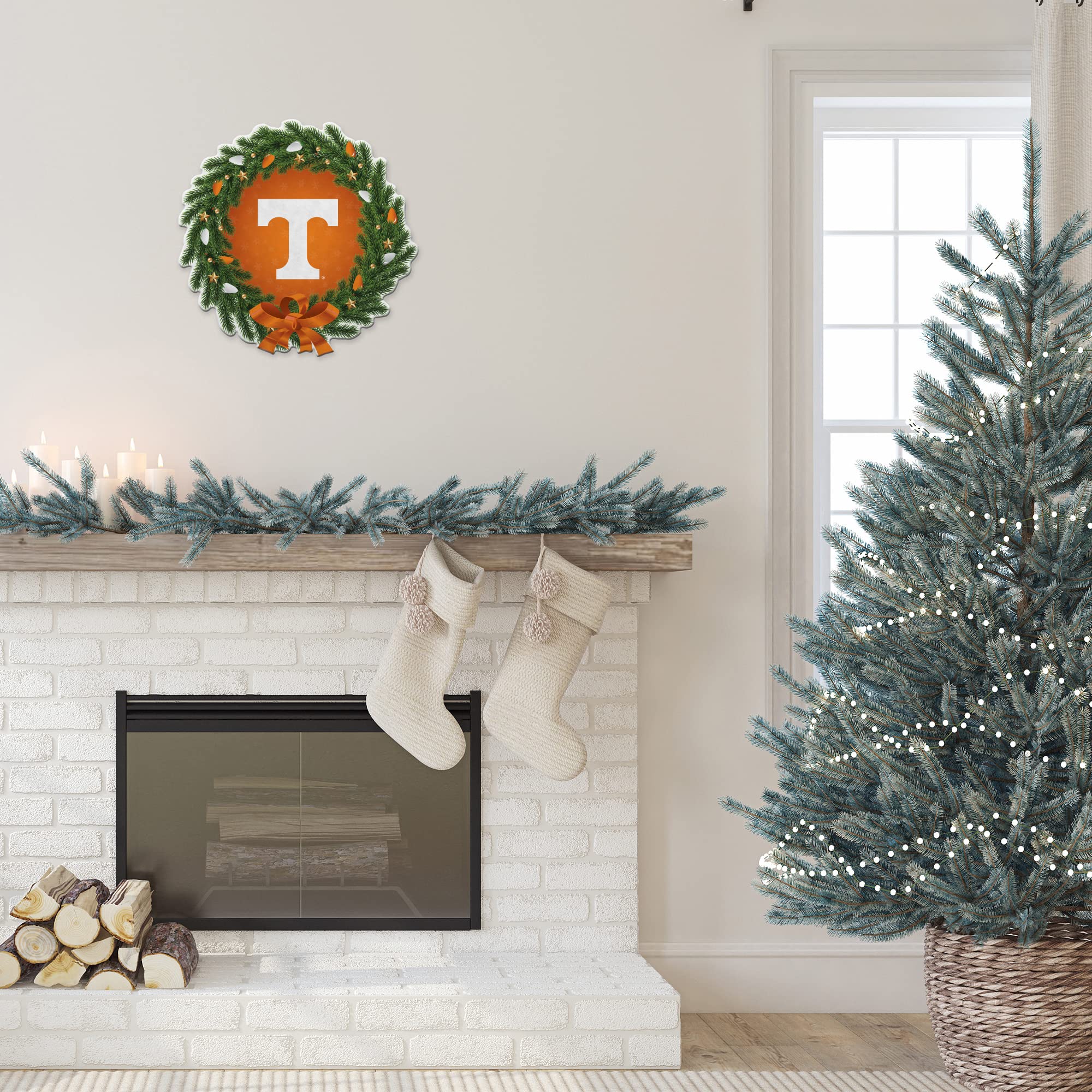 Rico Industries Ncaa Tennessee Volunteers Wreath Shape Cut Pennant - Home And Living Room D  Cor - Soft Felt Ez To Hang, 18X0.10