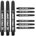 Target Darts 3 X Sets Of Black Pro Grip Shaft Short - 9 In Total