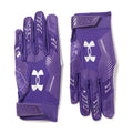 Under Armour Men'S F9 Nitro Football Gloves, (500) Purple/Purple Emerite/Metallic Silver, Small