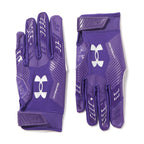 Under Armour Men'S F9 Nitro Football Gloves, (500) Purple/Purple Emerite/Metallic Silver, Small