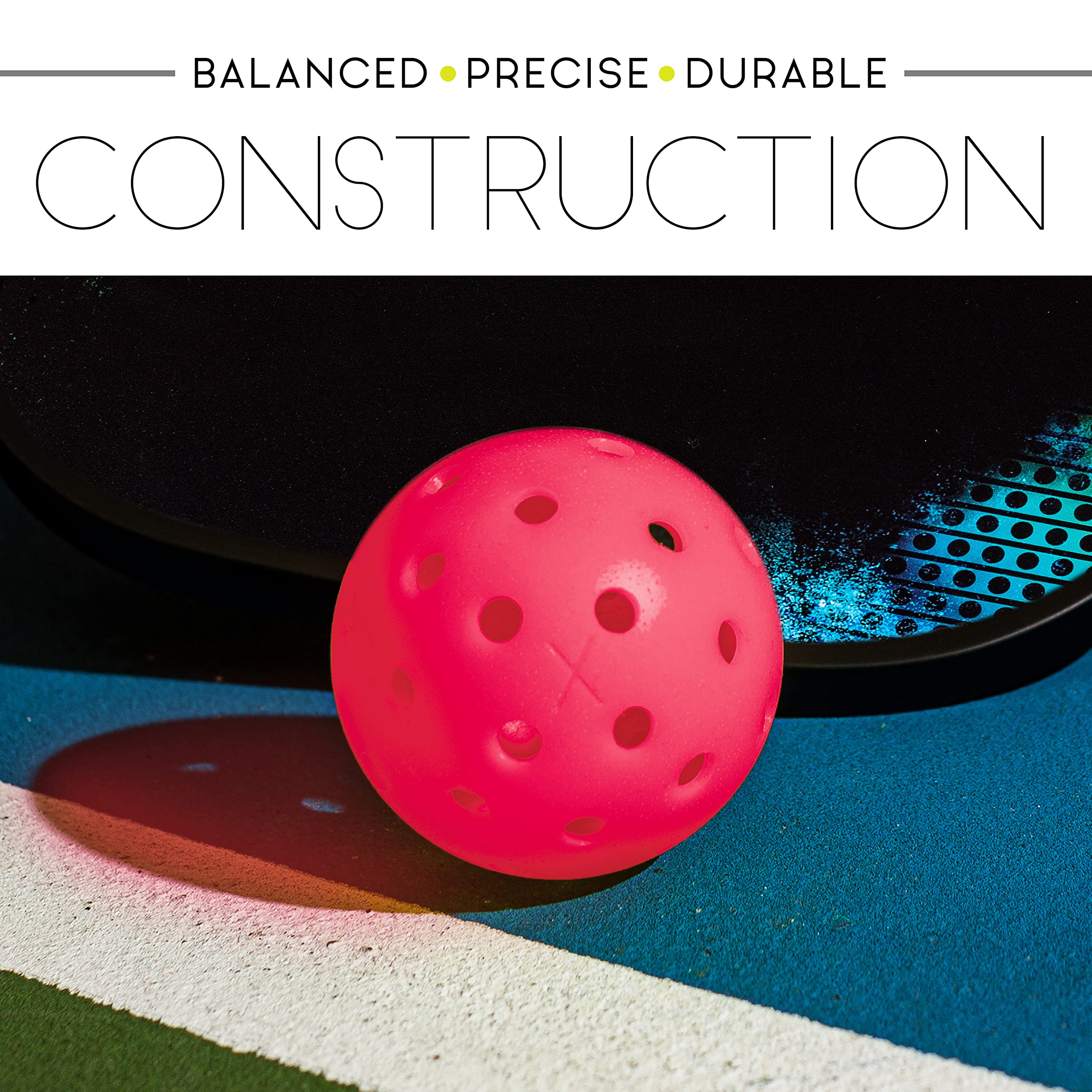 Franklin Sports X-40 Pickleballs - Outdoor Pickleballs - 3 Pack - Usa Pickleball Approved - Pink - Official Ball Of Us Open Pick