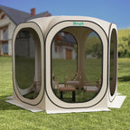 Werph Screen Tent Pop-Up, Portable Tent Canopy with Mesh Mosquito Net, Screen House Room Canopy Shade Screen Houese 10x 10 FT wi