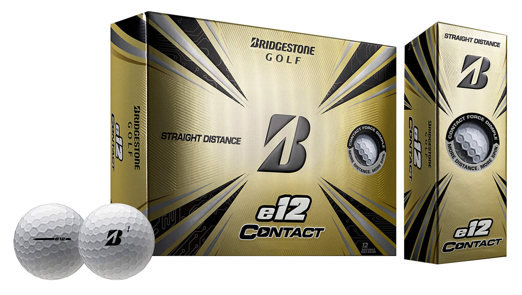 Bridgestone Golf 2021 E12 Contact Bonus Pack White/Free Sleeve Golf Balls