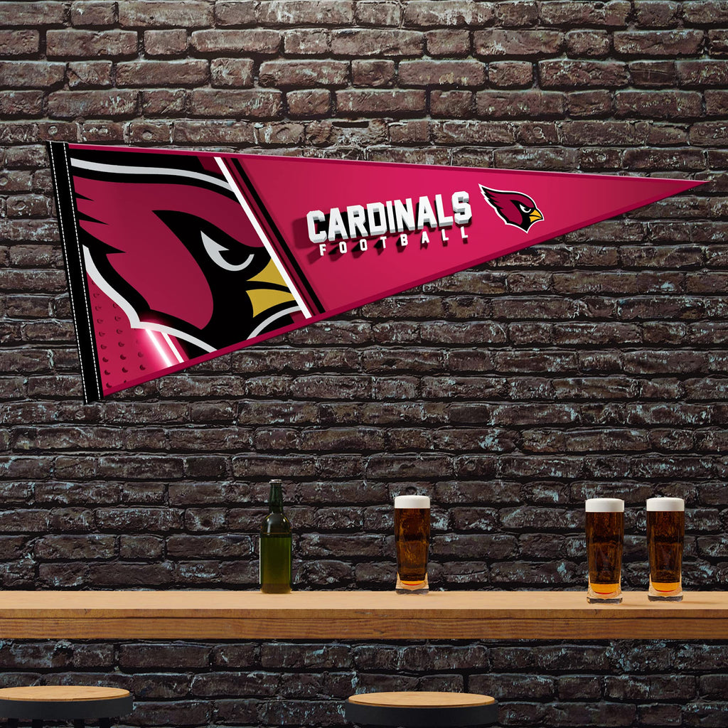 Rico Industries Nfl Football Arizona Cardinals Primary 12'' X 30'' Felt Wall D  Cor Pennant - Great For Home/Bed Room/Man Cave D